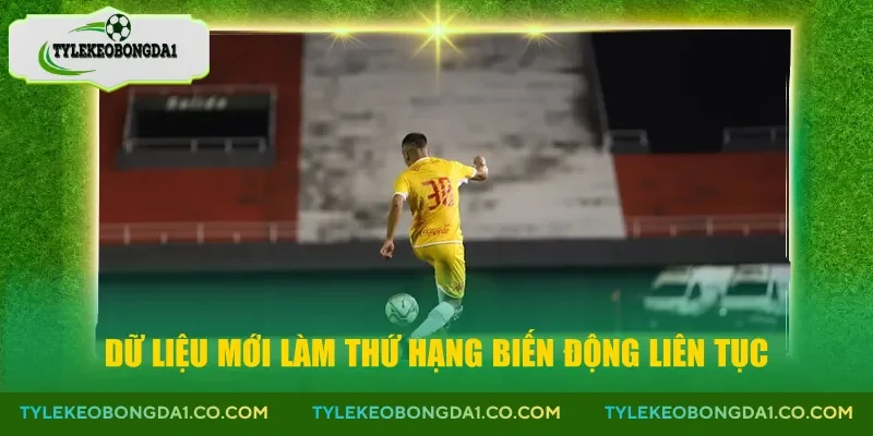 Dữ liệu mới làm thứ hạng biến động liên tục