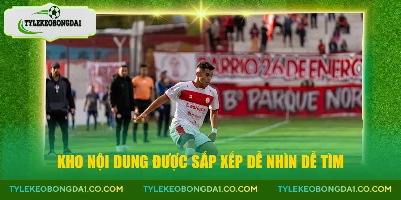 Kho nội dung được sắp xếp dễ nhìn dễ tìm